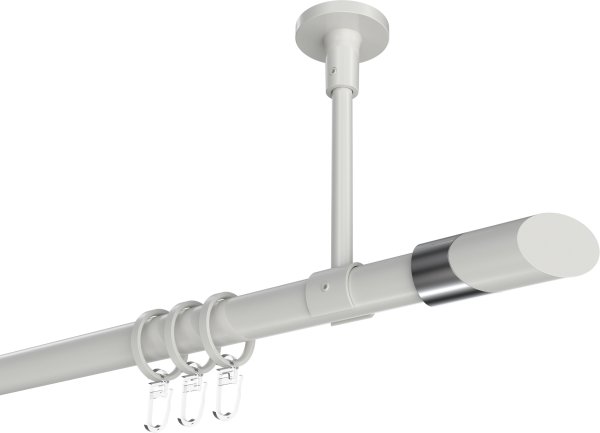 Gardinenstange Metall 20 mm Ø SONETTE - Verano Weiß 420 cm (3 x 140 cm)