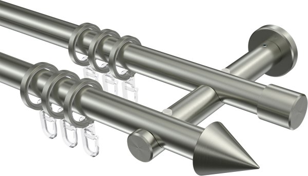 Gardinenstange Edelstahl 20 mm Ø 2-läufig TREND - Savio
