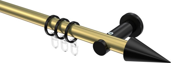Gardinenstange Metall 20 mm Ø PLATON - Savio Messing-Optik / Schwarz