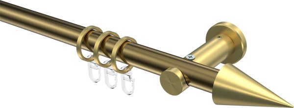 Gardinenstange Metall 20 mm Ø PLATON - Savio Messing Antik / Messing-Optik 100 cm