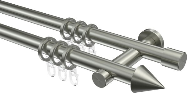 Gardinenstange Edelstahl 20 mm Ø 2-läufig PERFECTA - Savio