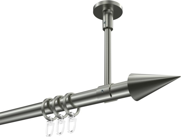 Gardinenstange Edelstahl-Optik 20 mm Ø SONETTE - Savio 420 cm (3 x 140 cm)