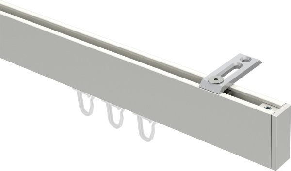 Innenlauf Gardinenstange Deckenmontage Aluminium / Metall eckig 14x35 mm SMARTLINE (Universal) - Paxo Weiß 100 cm