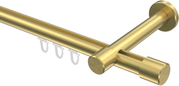 Innenlauf Gardinenstange Messing-Optik 20 mm Ø PRESTIGE - Santo 100 cm