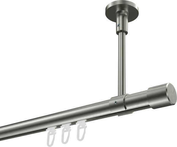 Innenlauf Gardinenstange Edelstahl-Optik 20 mm Ø SONETTE - Santo