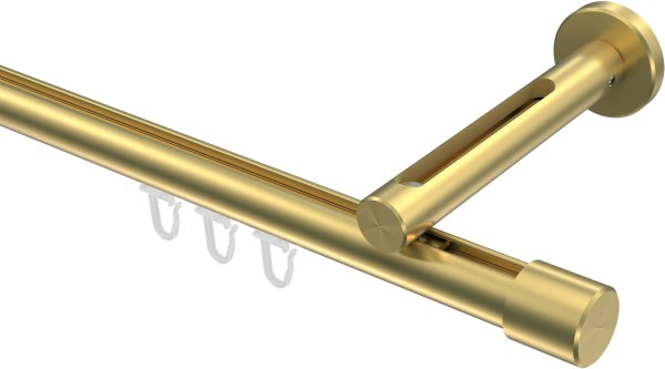 Innenlauf Gardinenstange Messing-Optik 20 mm Ø SITENO - Santo 100 cm