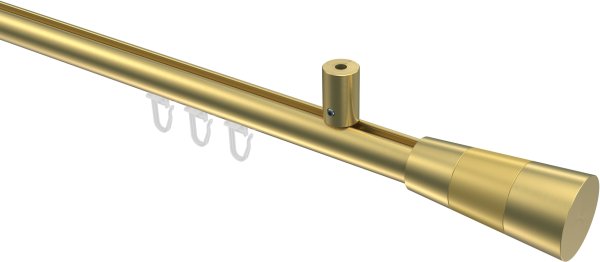 Innenlauf Gardinenstange Messing-Optik 20 mm Ø SONIUS - Tanara 100 cm