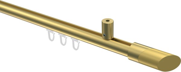 Innenlauf Gardinenstange Messing-Optik 20 mm Ø SONIUS - Verano 100 cm