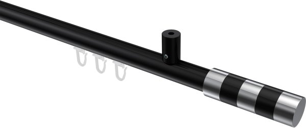 Innenlauf Gardinenstange Aluminium / Metall 20 mm Ø SONIUS - Mavell Schwarz