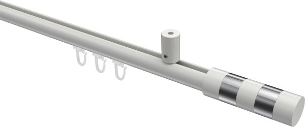 Innenlauf Gardinenstange Aluminium / Metall 20 mm Ø SONIUS - Mavell Weiß