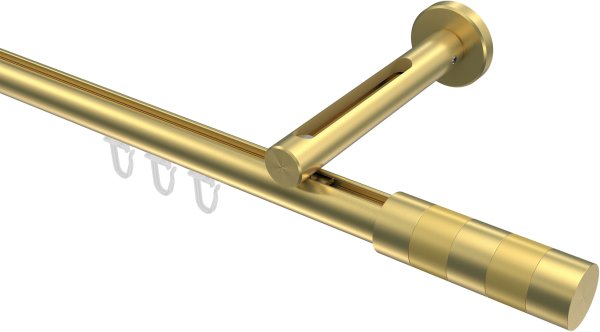 Innenlauf Gardinenstange Messing-Optik 20 mm Ø SITENO - Mavell 100 cm