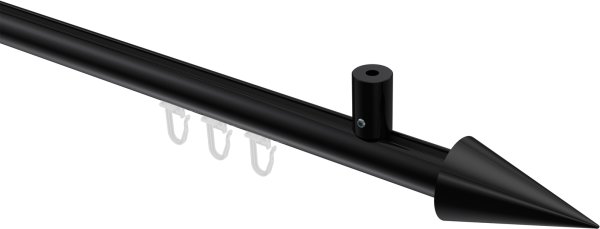 Innenlauf Gardinenstange Aluminium / Metall 20 mm Ø SONIUS - Savio Schwarz