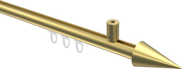 Innenlauf Gardinenstange Messing-Optik 20 mm Ø SONIUS - Savio 100 cm