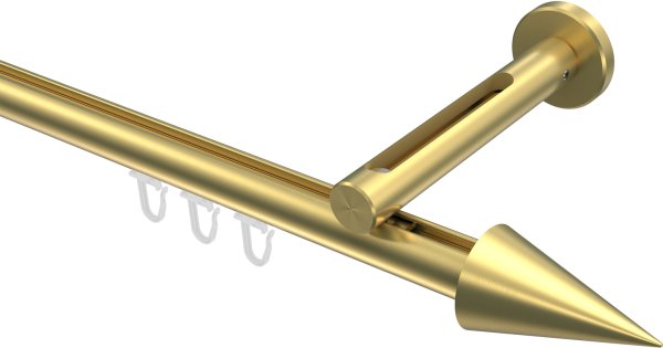 Innenlauf Gardinenstange Messing-Optik 20 mm Ø SITENO - Savio 100 cm