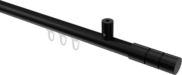 Innenlauf Gardinenstange Aluminium / Metall 20 mm Ø SONIUS - Elanto Schwarz