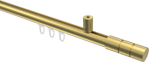 Innenlauf Gardinenstange Messing-Optik 20 mm Ø SONIUS - Elanto 100 cm