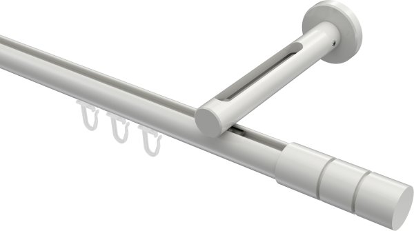 Innenlauf Gardinenstange Aluminium / Metall 20 mm Ø SITENO - Elanto Weiß