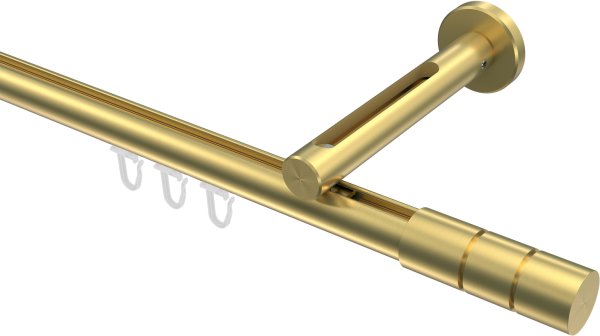 Innenlauf Gardinenstange Messing-Optik 20 mm Ø SITENO - Elanto 100 cm