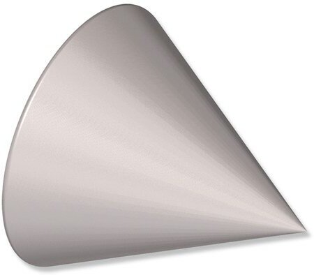 Endstücke Cone (Kegel) Silbergrau für Gardinenstangen ausziehbar 16/13 mm Ø (2 Stück) 