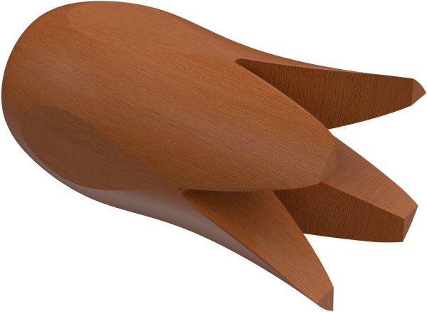 Endstücke Flower (Blume) Kirschbaum lackiert für Gardinenstangen 16 mm Ø (2 Stück) 