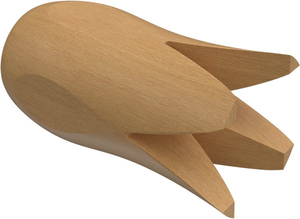 Endstücke Flower (Blume) Buche lackiert für Gardinenstangen 16 mm Ø (2 Stück) 