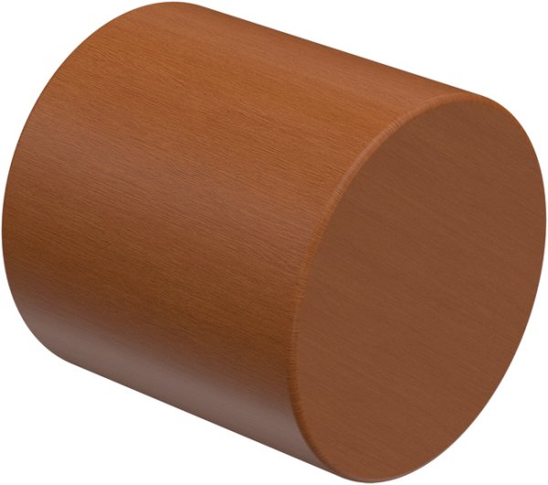 Endstücke Pin (Kappe) Kirschbaum lackiert für Gardinenstangen 16 mm Ø (2 Stück) 