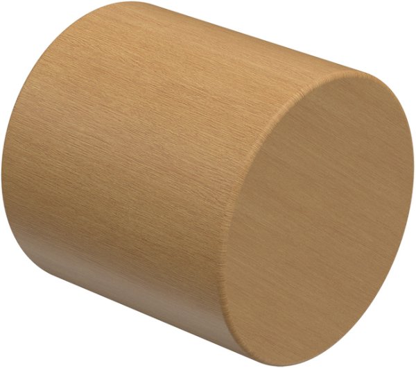 Endstücke Pin (Kappe) Buche lackiert für Gardinenstangen 16 mm Ø (2 Stück) 