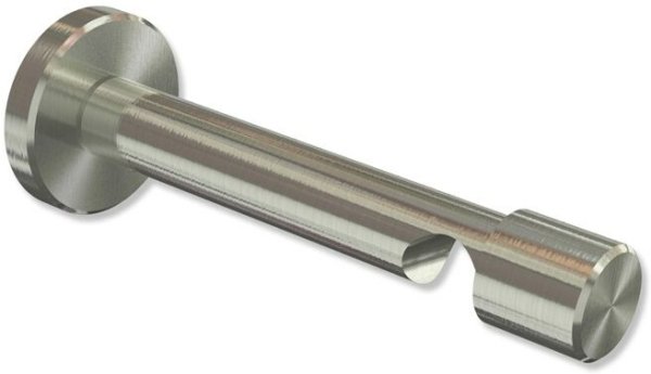 Träger Sinux Edelstahl-Optik 1-läufig 8 cm für Gardinenstangen 16 mm Ø 2 Stück