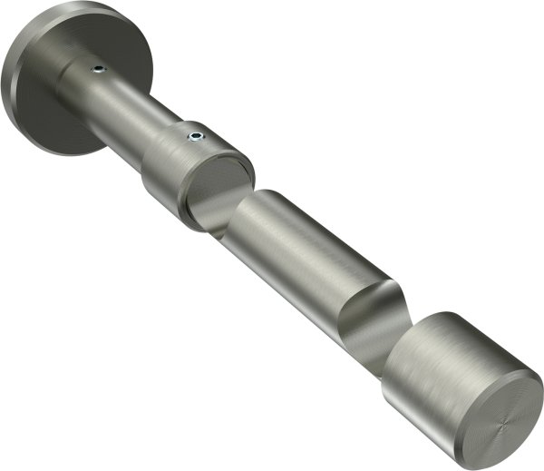 Träger Sinux Edelstahl-Optik 2-läufig 8 und 13 cm für Gardinenstangen 16 mm Ø