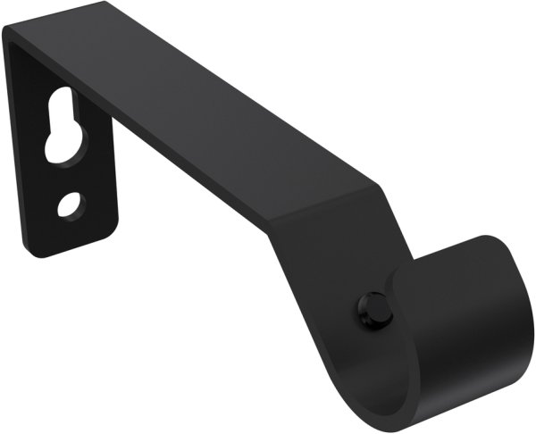 Träger Hera Schwarz 1-läufig 8,5 cm für Gardinenstangen 16 mm Ø