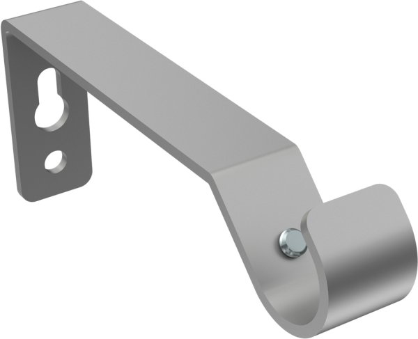 Träger Hera Silbergrau 1-läufig 8,5 cm für Gardinenstangen 16 mm Ø