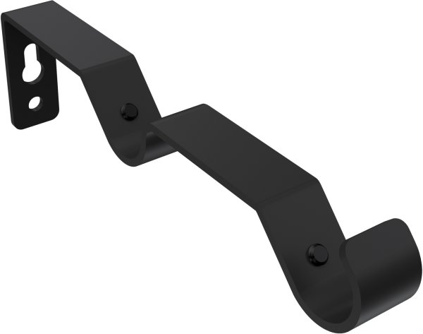 Träger Olymp Schwarz 2-läufig 7,5 und 13,5 cm für Gardinenstangen 16 mm Ø