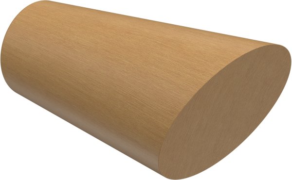 Endstücke Bero (Konus / Schräge) Buche lackiert für Gardinenstangen 20 mm Ø (2 Stück) 
