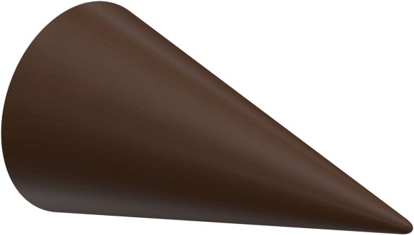 Endstücke Siveo (Kegel) Nussbaum lackiert für Gardinenstangen 20 mm Ø (2 Stück) 