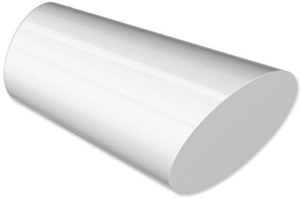Endstücke Bento (Konus / Schräge) Weiß für Gardinenstangen 20 mm Ø (2 Stück) 