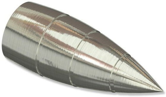 Endstücke Samanto (Rillenpatrone) Edelstahl-Optik für Gardinenstangen 20 mm Ø (2 Stück) 
