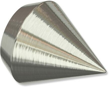 Endstücke Sirius (Doppelkegel) Edelstahl für Gardinenstangen 20 mm Ø (2 Stück) 