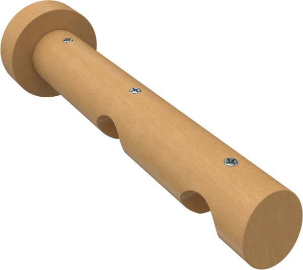 Träger Talent Buche lackiert 2-läufig 9 und 15 cm für Innenlaufstangen 20 mm Ø 