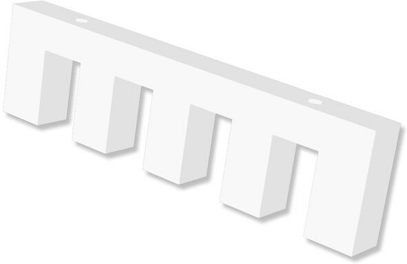 Deckenträger Smartline Weiß 4-läufig 1 cm für Innenlaufstangen 14x35 mm 