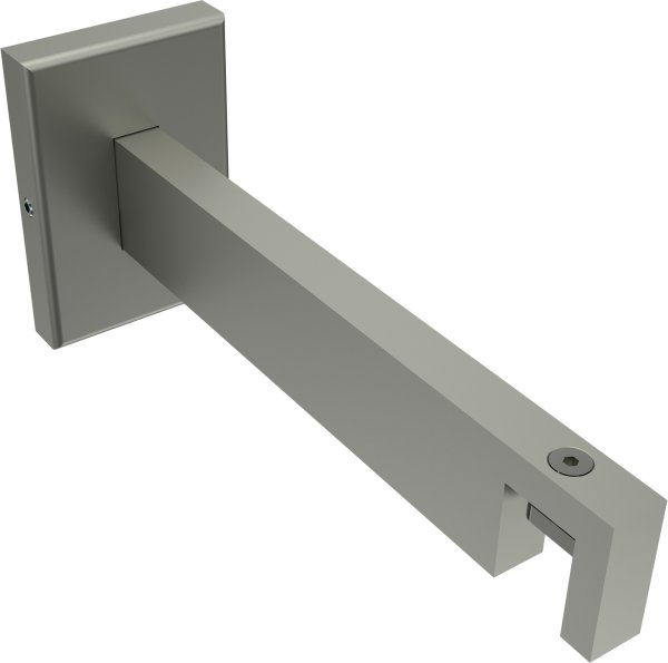 Träger Smartline Edelstahl-Optik 1-läufig 13,5 cm für Innenlaufstangen 14x35 mm 