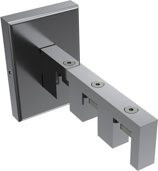 Träger Smartline Chrom 3-läufig 3, 6 und 9 cm für Innenlaufstangen 14x35 mm 