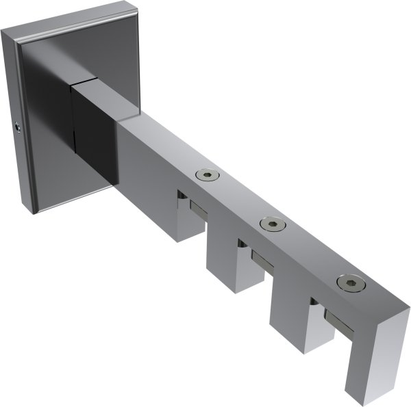 Träger Smartline Chrom 3-läufig 7,5, 10,5 und 13,5 cm für Innenlaufstangen 14x35 mm 