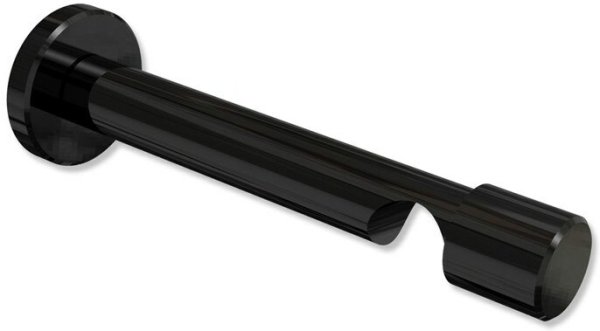 Träger Prestige Schwarz 1-läufig 10,5 cm für Gardinenstangen 20 mm Ø 