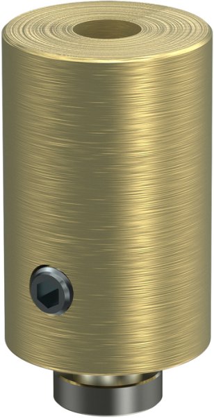 Deckenträger Sonius Messing-Optik 1-läufig 2,5 cm für Innenlaufstangen 20 mm Ø (2 Stück) 