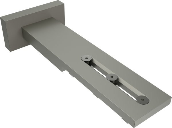 Träger Quadline (Multi) Satin-Silber 1-3-läufig 8 bis 14 cm für Innenlaufstangen 20x20 mm 