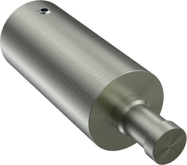 Trägerverlängerung Edelstahl-Optik 5 cm Typ D20 für Gardinenstangen 20 mm Ø 