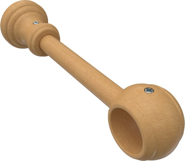 Träger Classic Buche lackiert 1-läufig 17 cm für Gardinenstangen 28 mm Ø 