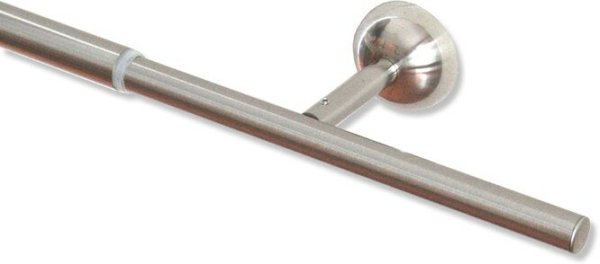Ausziehbare Gardinenstange Edelstahl-Optik 19/16 mm Ø ALECTO - Teris 130-240 cm 130-240 cm