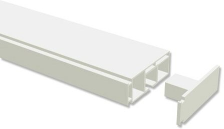 Gardinenschiene Kunststoff 1-läufig CONCEPT Weiß 150 cm