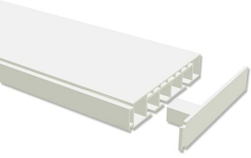 Gardinenschiene Kunststoff 3-läufig CONCEPT Weiß 120 cm